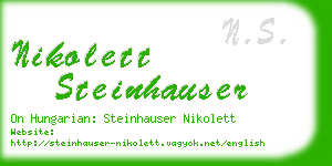 nikolett steinhauser business card